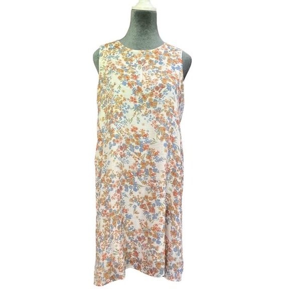 Robert Louis Floral Dress, Rayon and Polyester, Ditzy Print, Size Medium - Picture 1 of 6